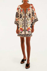 VESTIDO CURTO MG FLOR DE FITA 345380 FARM RIO