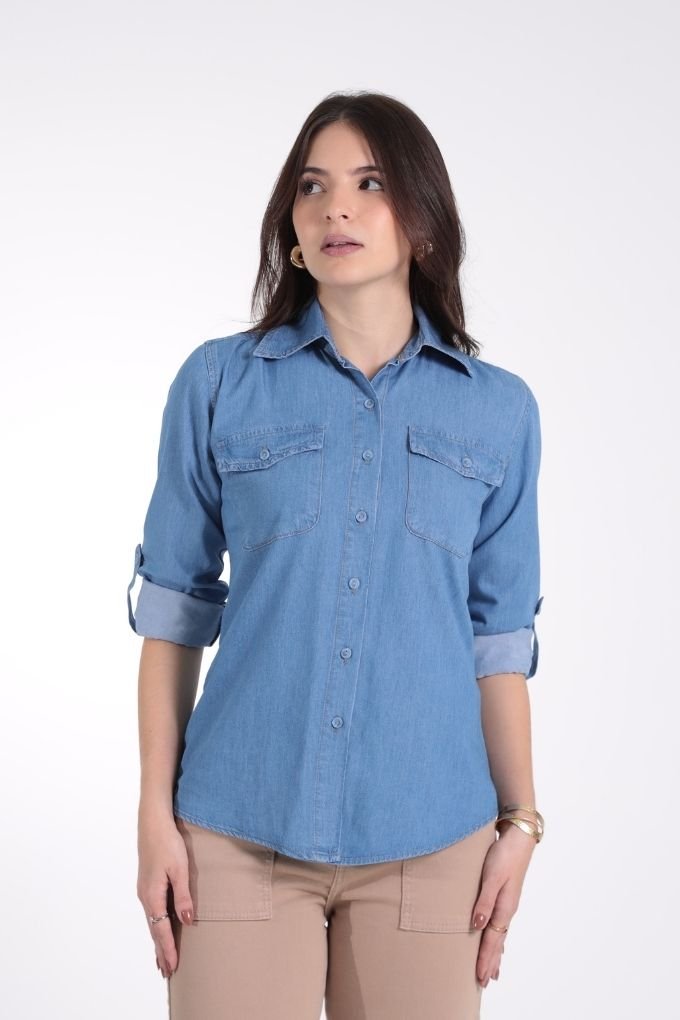 Camisa Feminino Revanche ref. CAMISA JEANS - VintedoisK