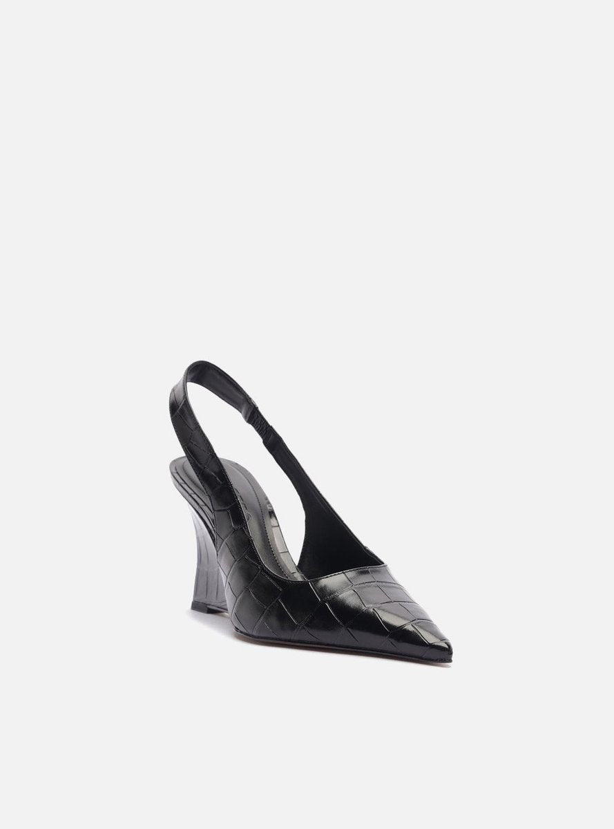SCARPIN PRETO CROCO SALTO ALTO ANABELA A 13701 0024 0005 AREZZO Imagem secundária do produto