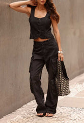 CALÇA JEANS CARGO URBAN 9453 ALCANCE