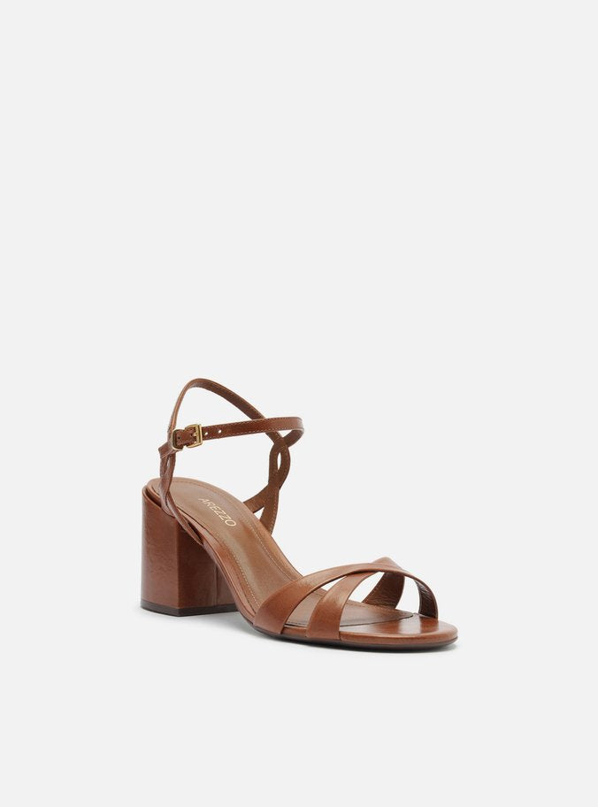 SANDÁLIA SALTO BLOCO MARROM TIRAS A 12463 0050 0008 AREZZO Imagem secundária do produto