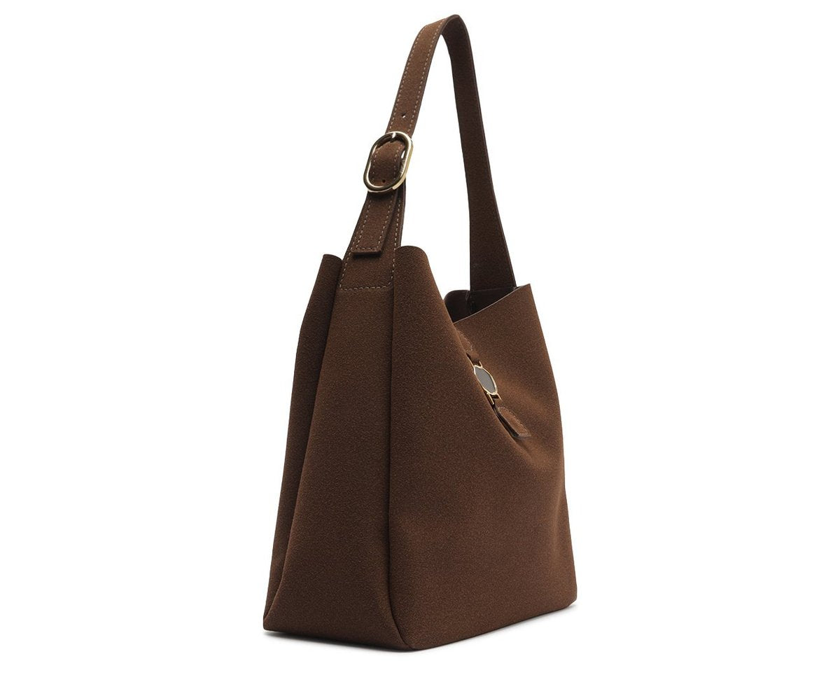 BOLSA HOBO GRANDE FECHAMENTO METAL MARROM C 50016 2078 0003 ANACAPRI Imagem secundária do produto