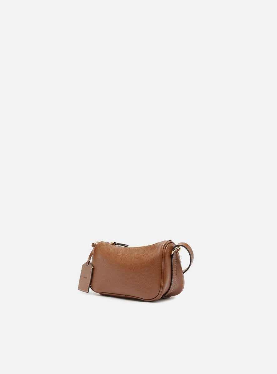 BOLSA SHOULDER MARROM COURO PEQUENA METAIS A 50011 2061 0002 AREZZO Imagem secundária do produto