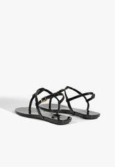 SANDÁLIA RASTEIRA CRYSTAL SCHUTZ LOGO PRETA S 01168 0089 0001 SCHUTZ
