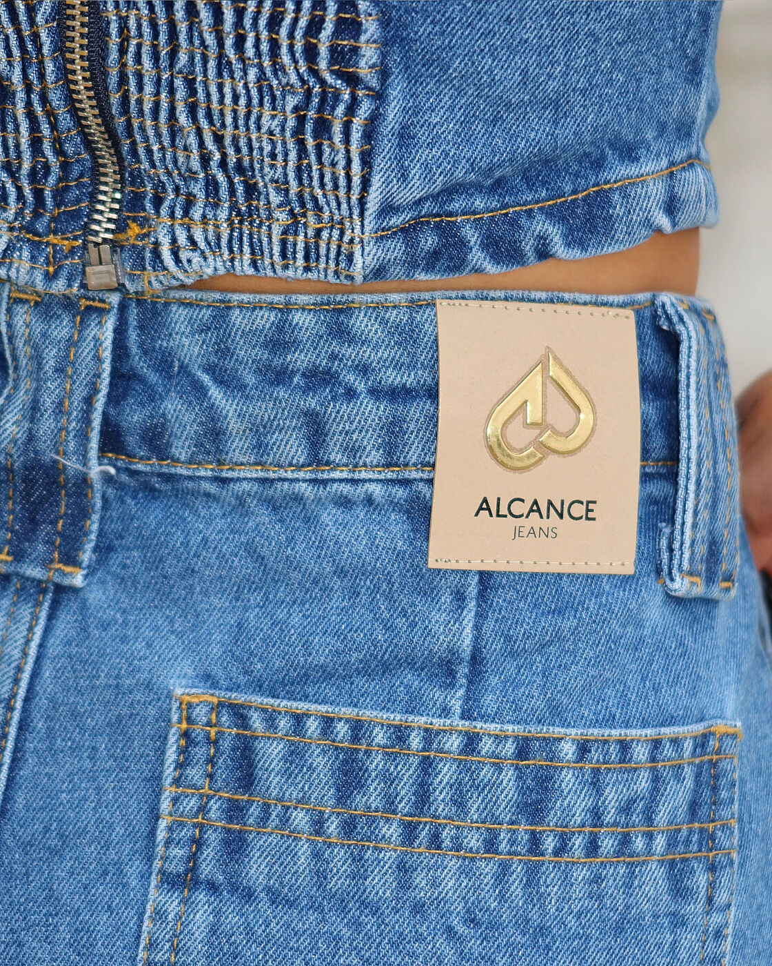 CALÇA JEANS CARGO GAIA 10023002 ALCANCE