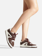 TÊNIS MARROM MULTIMATERIAL SOLADO EMBORRACHADO A 12804 0050 0004 AREZZO