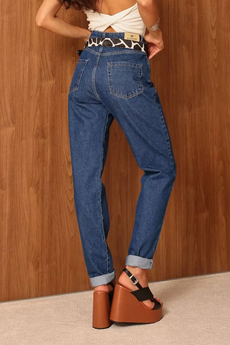 Calça Feminina ALCANCE ref. JEANS MOM - VintedoisK