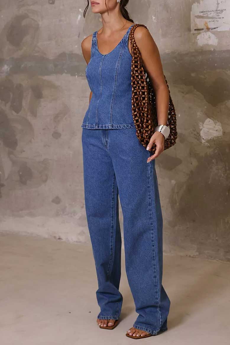 CALÇA JEANS RETA ETERNAL 9953141 ALCANCE Imagem secundária do produto