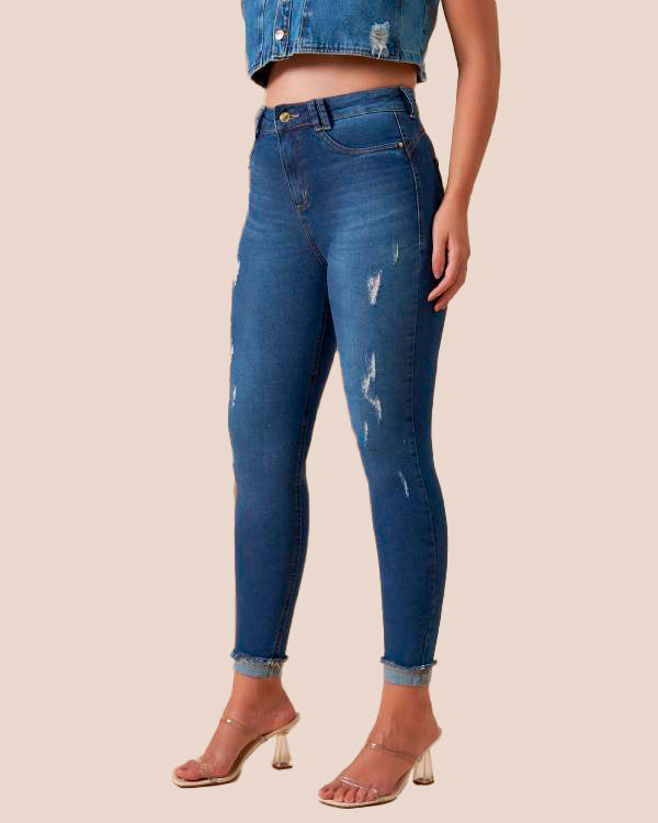 CALÇA JEANS CIGARRETE BUTTON BK35018 4 AGD BOKKER