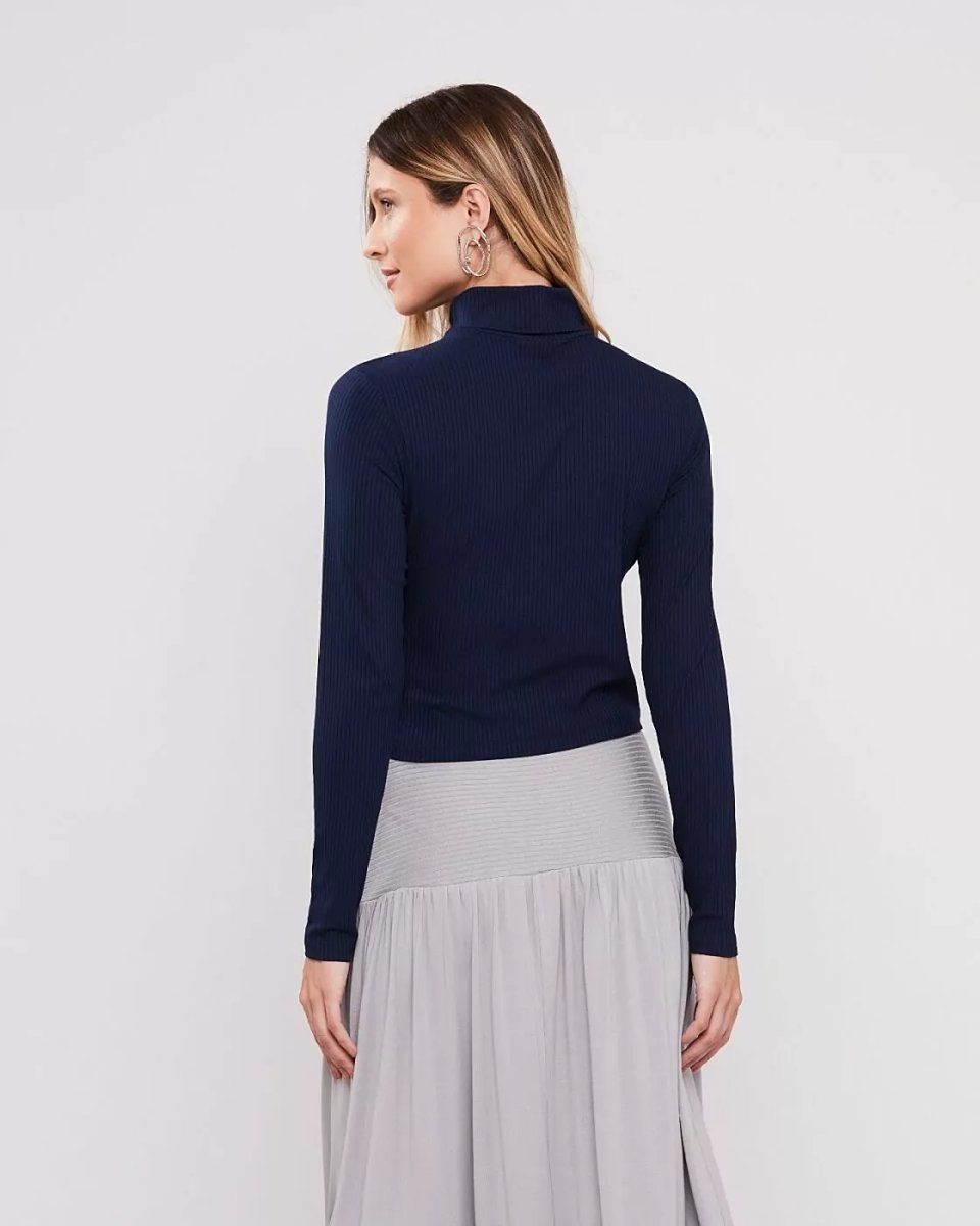 BLUSA CROPPED ML CANELADO B7056 COQUETA Imagem secundária do produto
