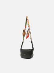 BOLSA TIRACOLO PRETA PEQUENA ALÇA LENÇO A 50011 0944 0001 AREZZO