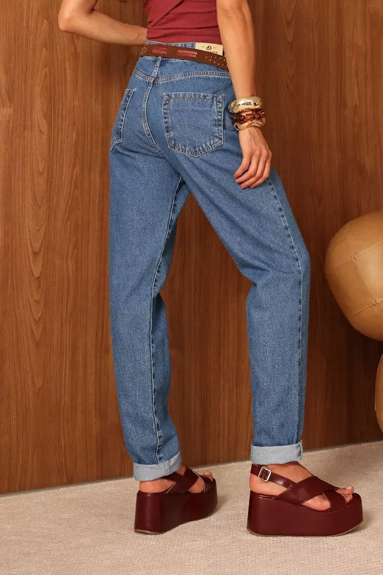 Calça Feminina ALCANCE ref. JEANS MOM - VintedoisK