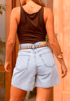 Close da qualidade do tecido blusa regata Ocean Alcance