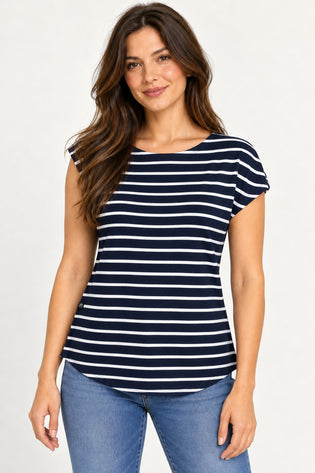 Preto | Blusa Listrada Ampla Revanche — lado