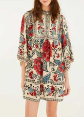 VESTIDO CURTO MANGA FRANCISCA 342036 FARM RIO