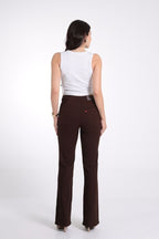 CALÇA SARJA FLARE PELETIZADA CAFEM00553 REVANCHE