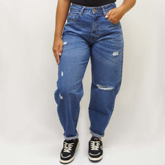 CALÇA JEANS BARREL MEDIO 8232 ALCANCE