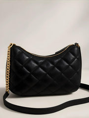 BOLSA TIRACOLO MATELASSE PRETA MEIA LUA S 50010 2024 0001 SCHUTZ