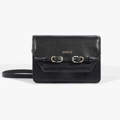 Bolsa Tiracolo Couro Detalhe Cinto Preta S 50021 0015 0001 Schutz