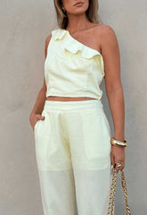 BLUSA TOP UM OMBRO BABADOS 8807 ALCANCE