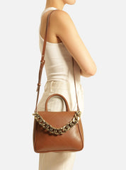 BOLSA SATCHEL MARROM PEQUENA CORRENTE A 50023 0757 0004 AREZZO