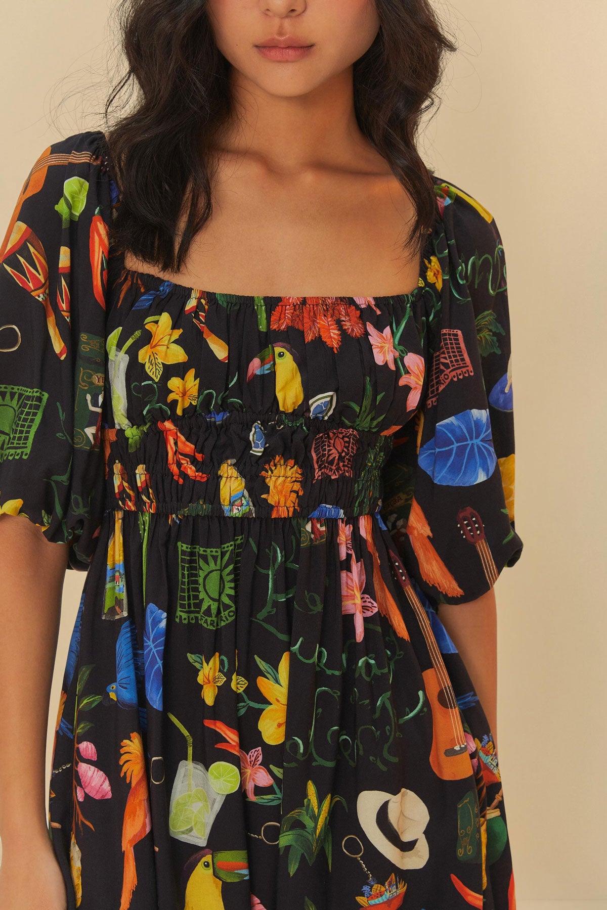 VESTIDO CURTO BUENA GENTE 340045 FARM RIO Imagem secundária do produto