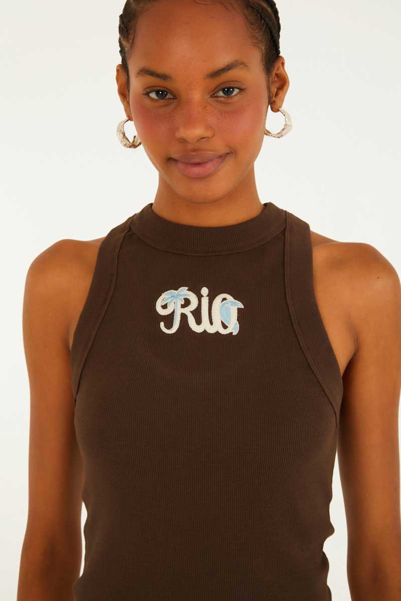 BLUSA REGATA BORDADA TUCANO 363950 FARM RIO Imagem secundária do produto