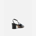 SCARPIN PRETO COURO SALTO BLOCO SLINGBACK A 14209 0001 0001 AREZZO