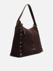 BOLSA HOBO MARROM ACAMURÇADA GRANDE REBITES A 50011 0961 0003 AREZZO