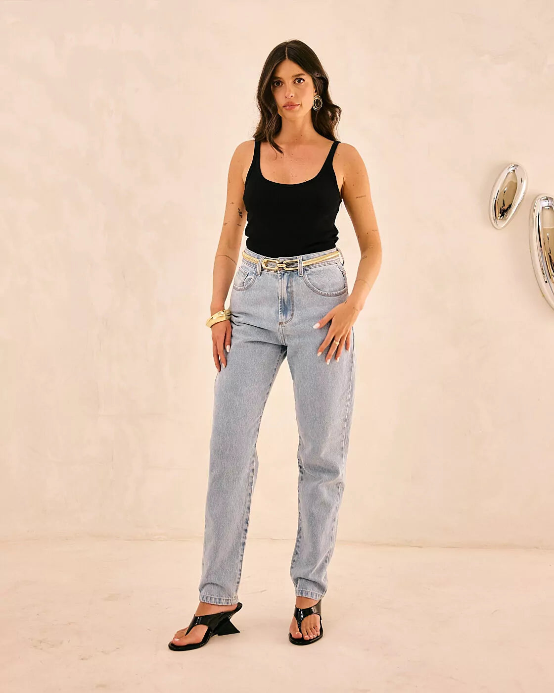 Calça Feminina ALCANCE ref. JEANS MOM - VintedoisK