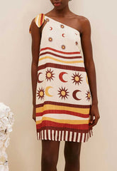 VESTIDO CURTO COM LAÇO OMBRO 103362 CACAY