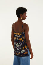 BLUSA REGATA FLORAL MAYE 370504 FARM RIO