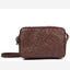 BOLSA PEQUENA QUADRADA TIRACOLO MARROM LOGOS S 50015 1645 0002 SCHUTZ