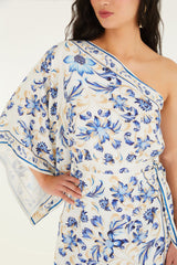 VESTIDO OMBRO SO AZULEJARIA 351151 FARM RIO