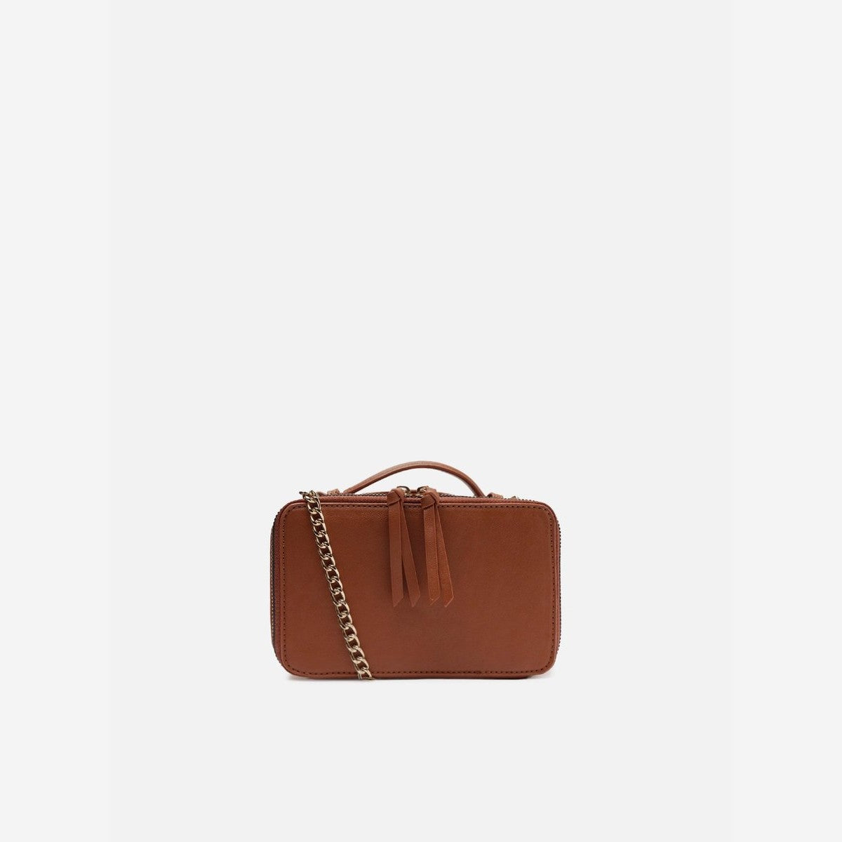 BOLSA TIRACOLO MARROM PEQUENA BOLSO DUPLO A 57100 2436 0002 AREZZO