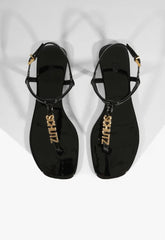 SANDÁLIA RASTEIRA CRYSTAL SCHUTZ LOGO PRETA S 01168 0089 0001 SCHUTZ