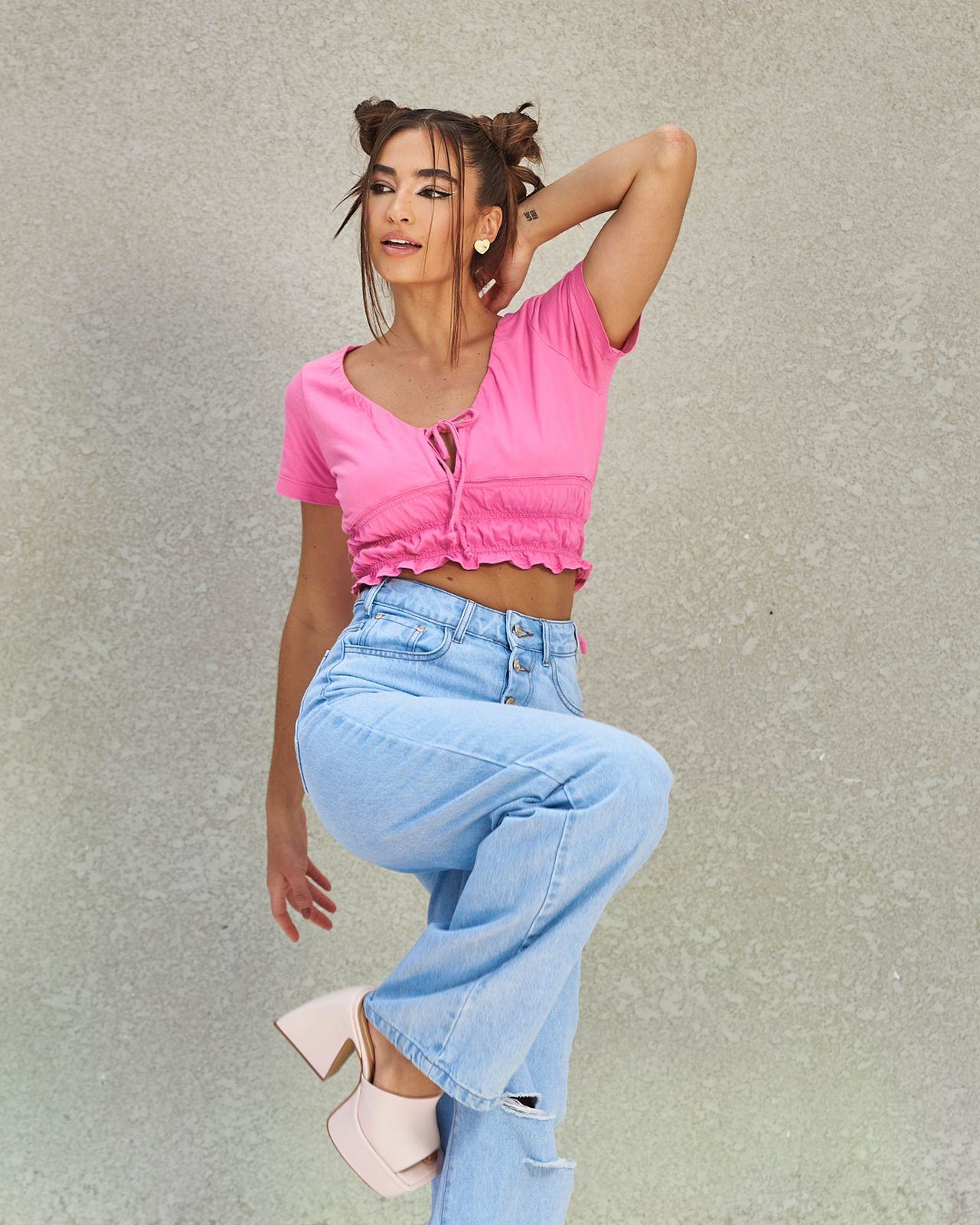 Calça Feminina Alcance ref. JEANS CLARA - VintedoisK