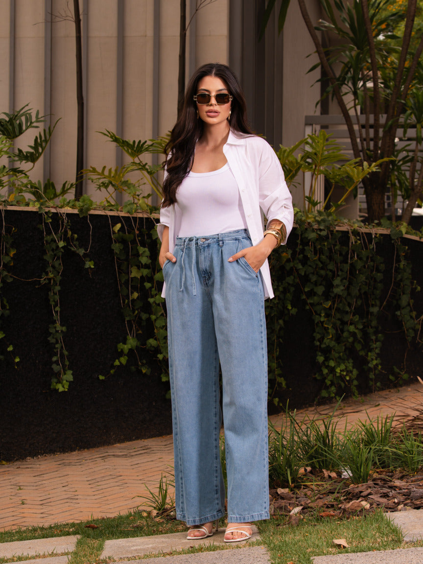 Calça Feminina Skenn ref. JEANS WIDE - VintedoisK