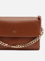 BOLSA TIRACOLO MARROM PEQUENA CORRENTE METAL A 57100 2339 0006 AREZZO