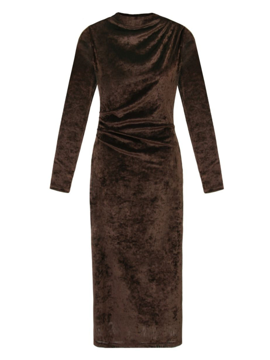 VESTIDO MIDI VELUDO 414611 SKENN Imagem secundária do produto