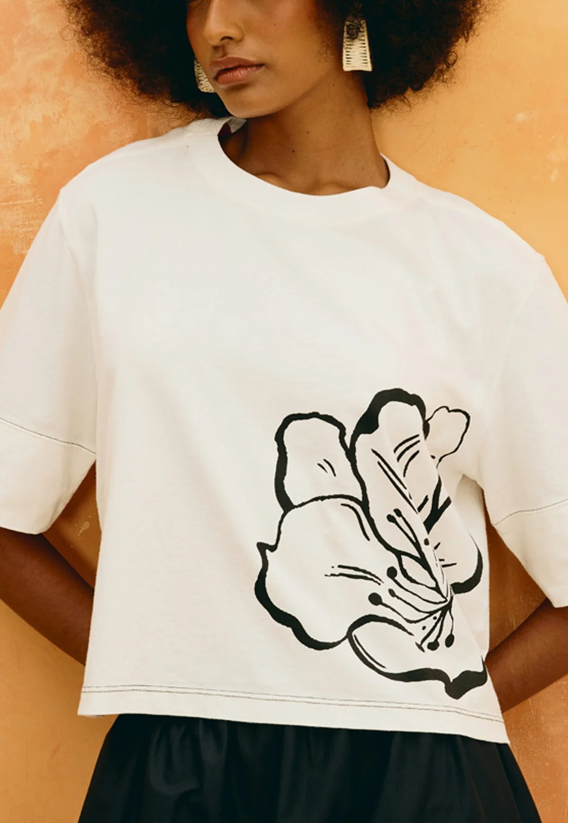 T SHIRT CROPPED ROSA DEL CARIBE 108594 CACAY Imagem secundária do produto