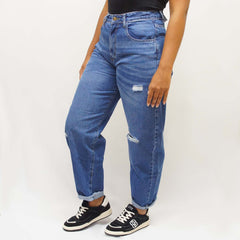 CALÇA JEANS BARREL MEDIO 8232 ALCANCE