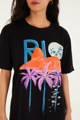 BLUSA T-SHIRT MEDIA RIO VERTICAL 351789 FARM RIO