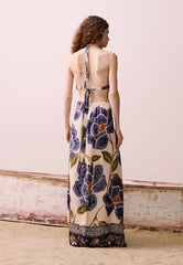 VESTIDO LONGO FLOR BORDADO 105814 CACAY