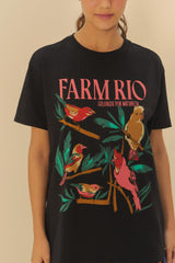BLUSA T-SHIRT MEDIA PASSAROS 343482 FARM RIO