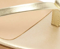 SANDÁLIA SALTO BLOCO TIRA ÚNICA DOURADA C 30530 0001 0001 ANACAPRI