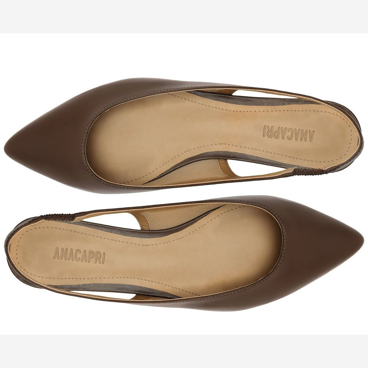 SAPATILHA SLINGBACK BICO FINO MARROM COFFEE C 30029 0182 0124 ANACAPRI