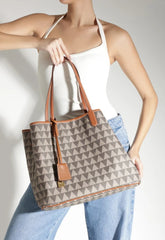 BOLSA SHOPPING GRANDE TRIANGLE BEGE S 50018 3171 0001 SCHUTZ