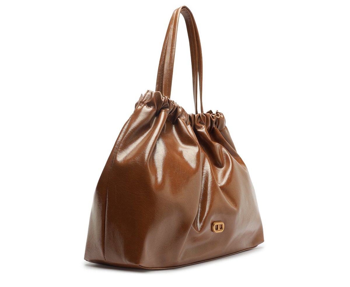 BOLSA SHOPPING GRANDE RUCHED MARROM C 50039 0023 0002 ANACAPRI Imagem secundária do produto