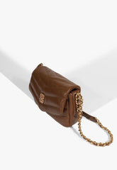 BOLSA PEQUENA TIRACOLO MATELASSÊ MARROM S 50010 0886 0002 SCHUTZ